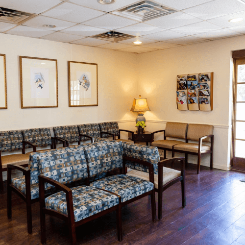 The Breaux Bridge Family Denistry waiting room.