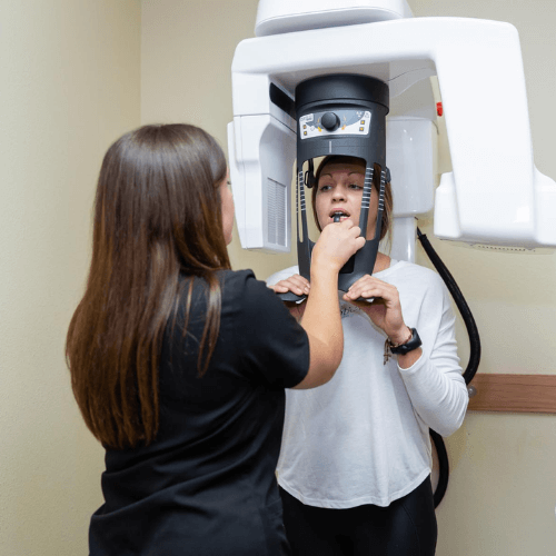 patient receiving scans